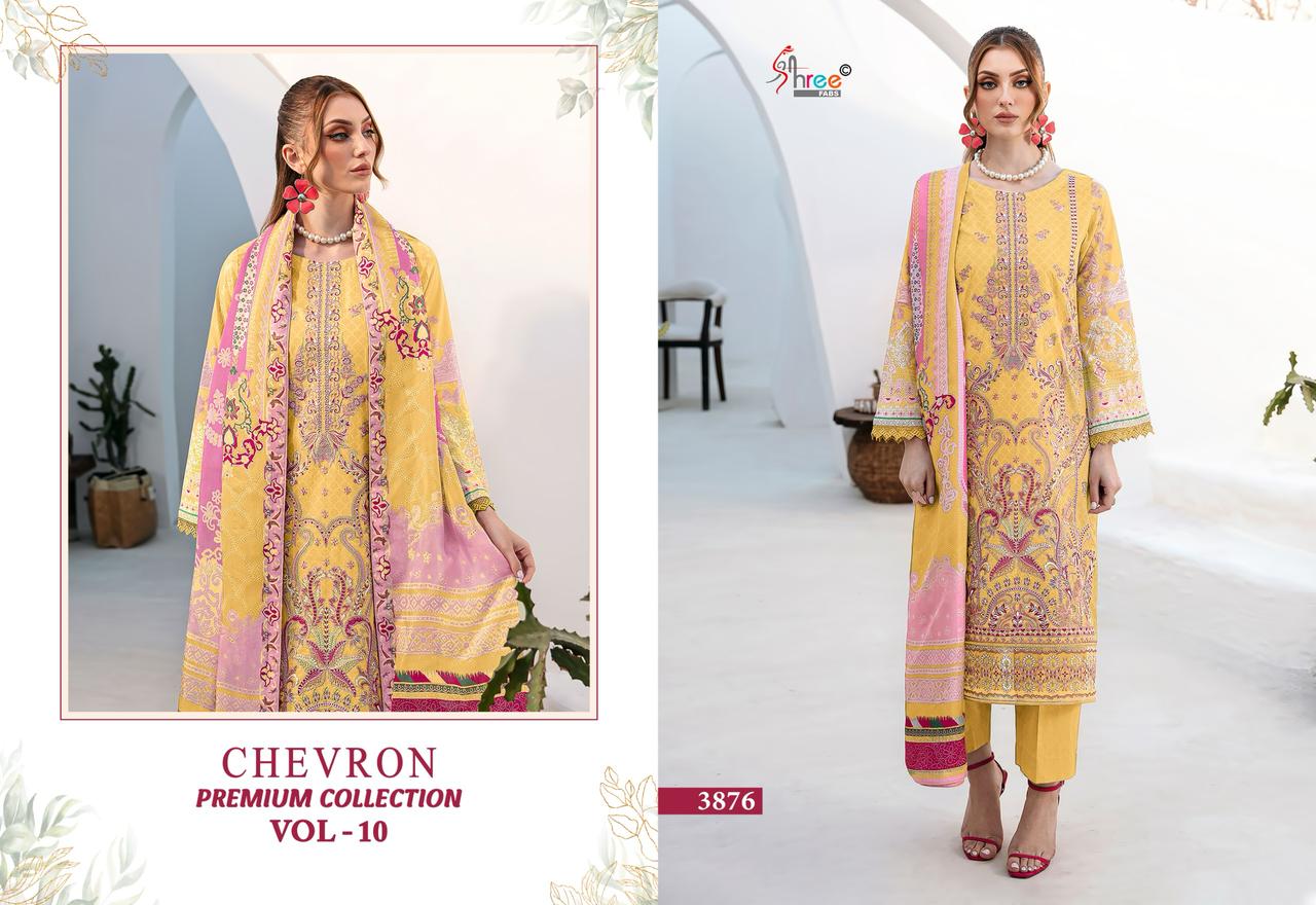 Chevron Premium Collection Vol 10 Shree Fabs Pure Cotton Pakistani Patch Work Suits Manufacturer Ahmedabad