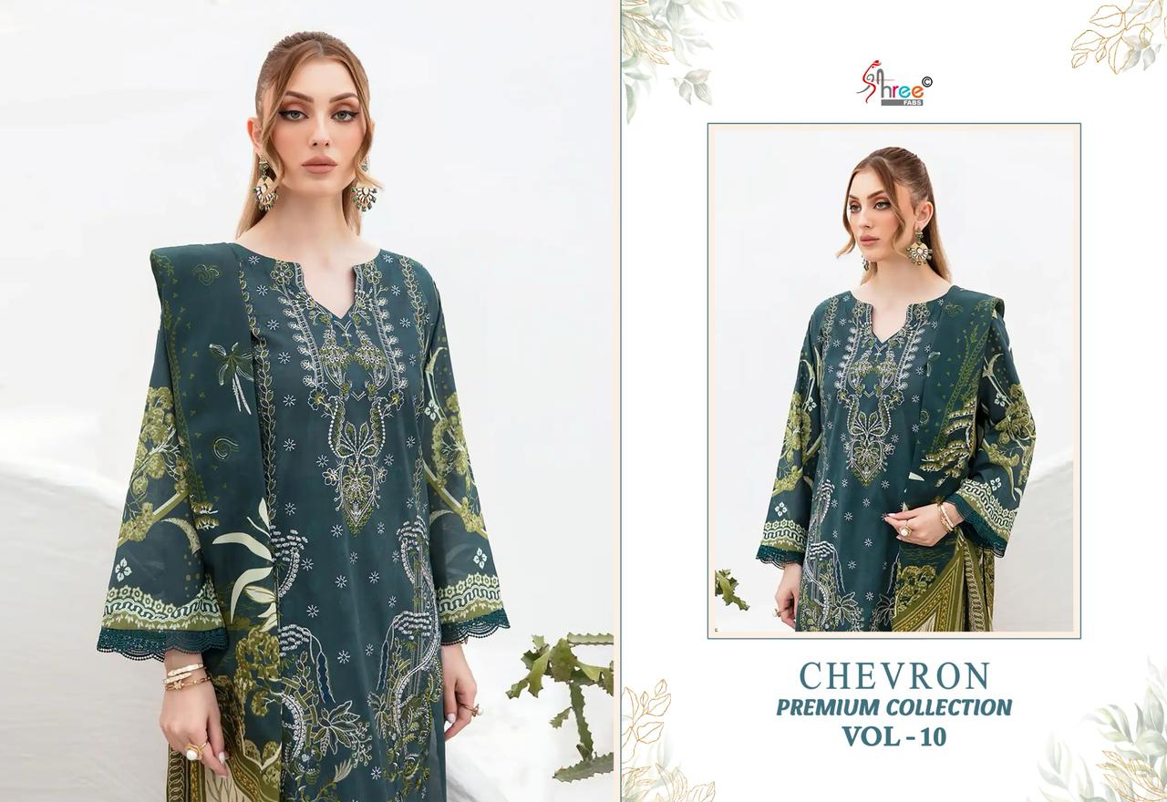 Chevron Premium Collection Vol 10 Shree Fabs Pure Cotton Pakistani Patch Work Suits Manufacturer Ahmedabad