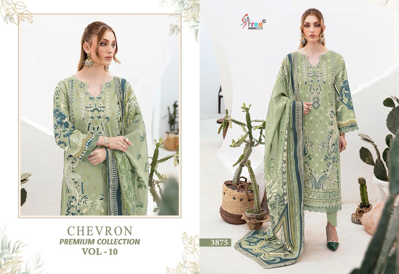 Chevron Premium Collection Vol 10 Shree Fabs Pure Cotton Pakistani Patch Work Suits Manufacturer Ahmedabad