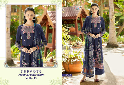 Chevron Premium Collection Vol 13 Shree Fabs Pure Cotton Pakistani Patch Work Suits Manufacturer