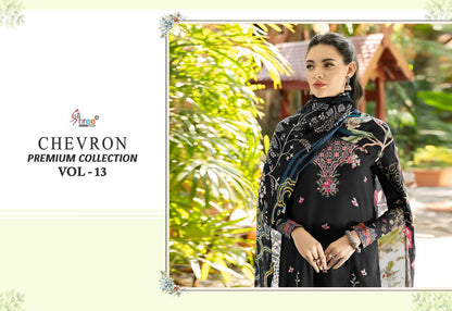Chevron Premium Collection Vol 13 Shree Fabs Pure Cotton Pakistani Patch Work Suits Manufacturer