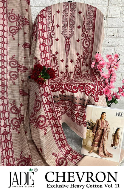 Chevron Vol 11 Exclusive Heavy Cotton Jade Karachi Salwar Suits Supplier India