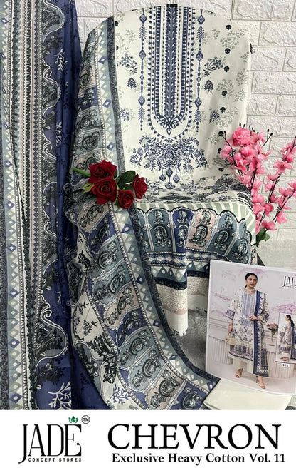 Chevron Vol 11 Exclusive Heavy Cotton Jade Karachi Salwar Suits Supplier India