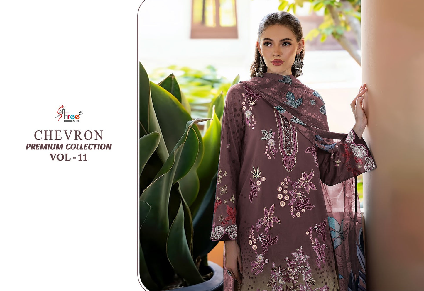 Chevron Vol 11 Premium Collection Shree Fabs Cotton Pakistani Patch Work Suits Wholesale Price