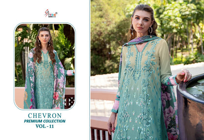 Chevron Vol 11 Premium Collection Shree Fabs Cotton Pakistani Patch Work Suits Wholesale Price