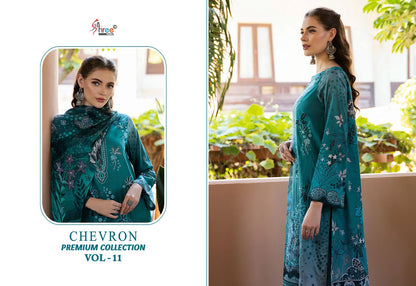Chevron Vol 11 Premium Collection Shree Fabs Cotton Pakistani Patch Work Suits Wholesale Price