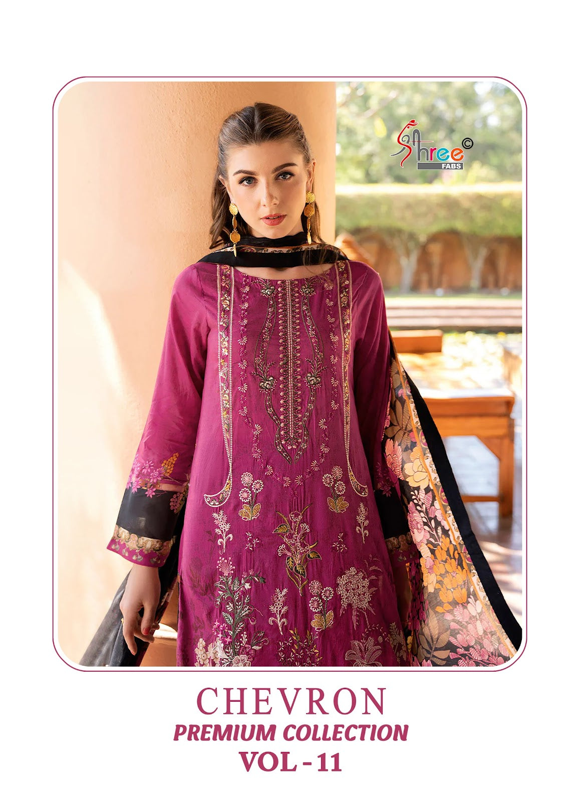 Chevron Vol 11 Premium Collection Shree Fabs Cotton Pakistani Patch Work Suits Wholesale Price