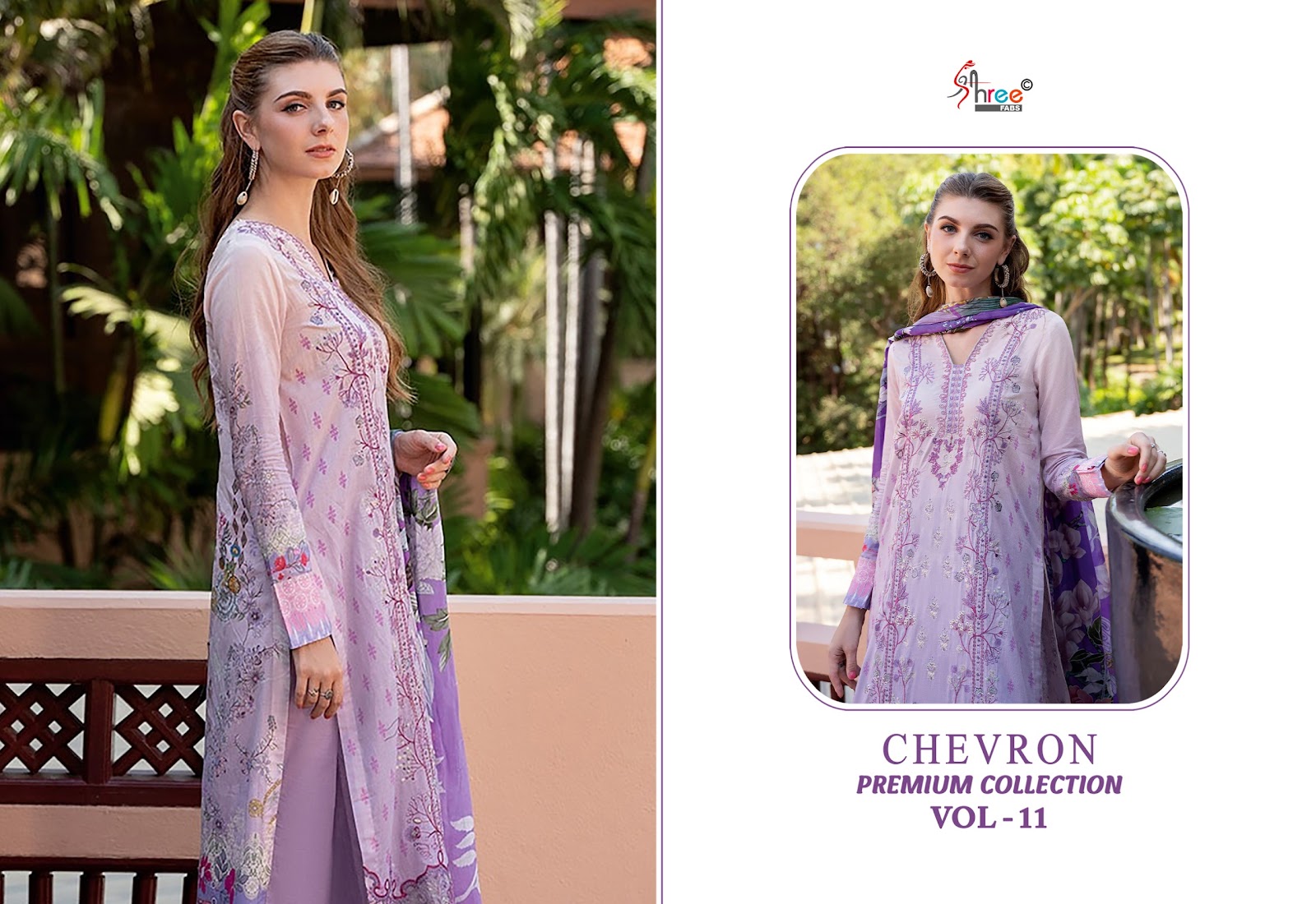 Chevron Vol 11 Premium Collection Shree Fabs Cotton Pakistani Patch Work Suits Wholesale Price