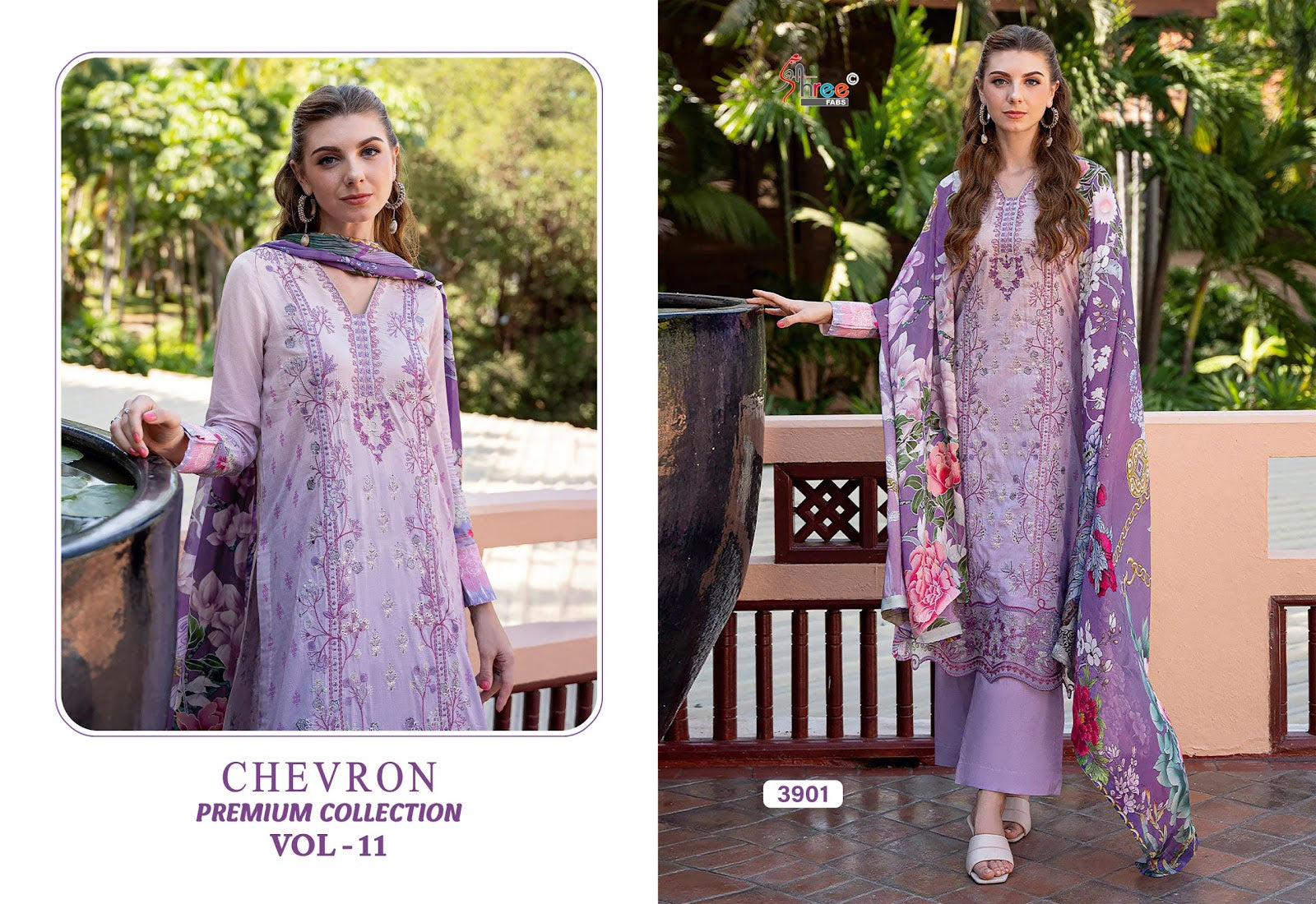 Chevron Vol 11 Premium Collection Shree Fabs Cotton Pakistani Patch Work Suits Wholesale Price