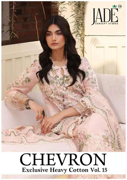 Chevron Vol 15 Exclusive Heavy Cotton Jade Karachi Readymade Suits Supplier