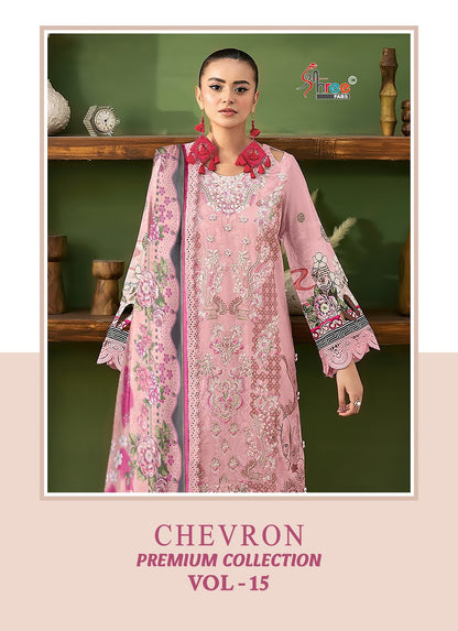 Chevron Vol 15 Premium Collection Shree Fabs Cotton Pakistani Patch Work Suits Supplier Ahmedabad