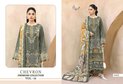 Chevron Vol 16 Premium Collection Shree Fabs Cotton Pakistani Patch Work Suits Wholesale Rate
