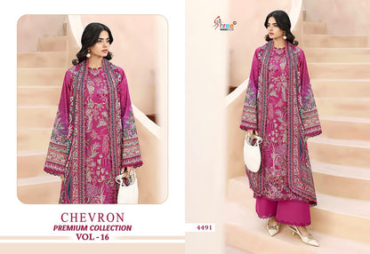 Chevron Vol 16 Premium Collection Shree Fabs Cotton Pakistani Patch Work Suits Wholesale Rate