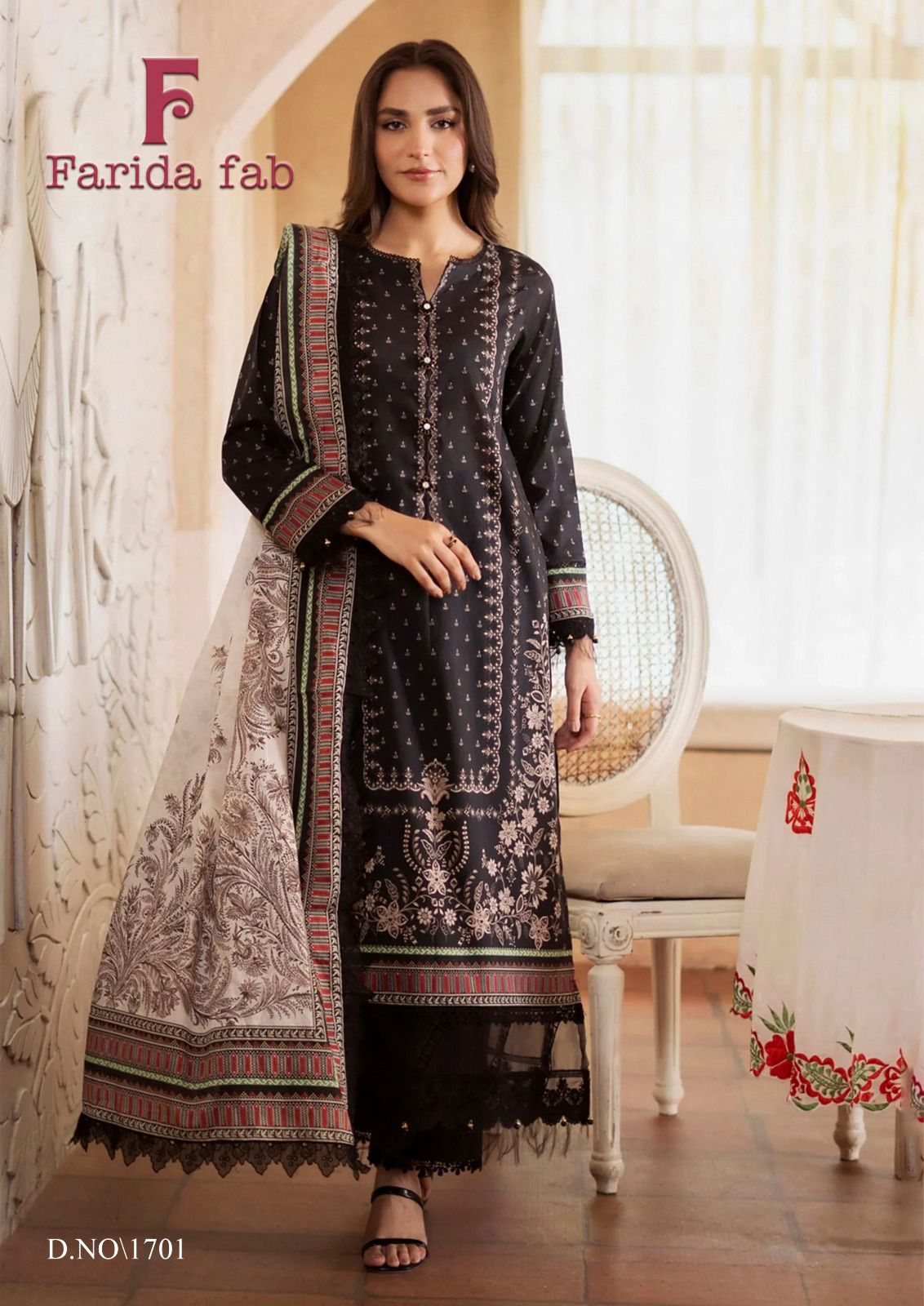 Chevron Vol 17 Farida Fab Mix Cotton Karachi Salwar Suits Manufacturer Gujarat