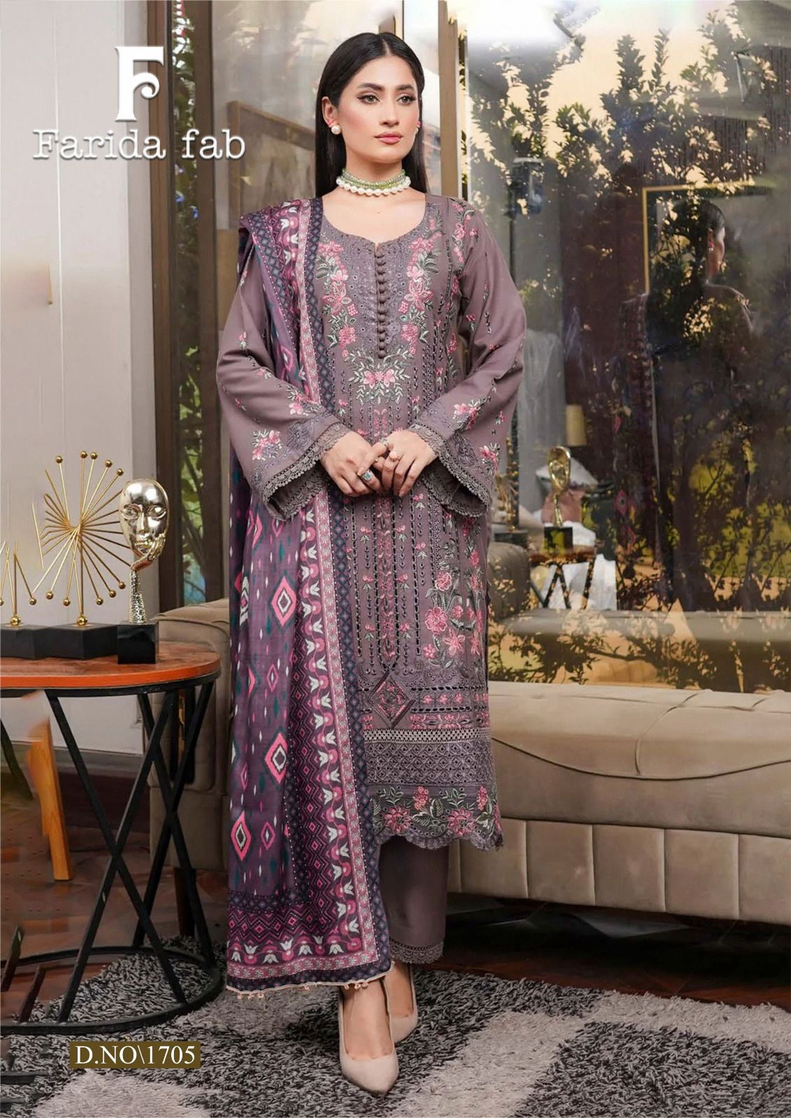 Chevron Vol 17 Farida Fab Mix Cotton Karachi Salwar Suits Manufacturer Gujarat