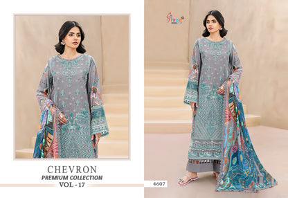Chevron Vol 17 Premium Collection Shree Fabs Cotton Pakistani Patch Work Suits Wholesaler