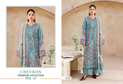 Chevron Vol 17 Premium Collection Shree Fabs Cotton Pakistani Patch Work Suits Wholesaler