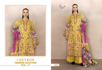 Chevron Vol 17 Premium Collection Shree Fabs Cotton Pakistani Patch Work Suits Wholesaler