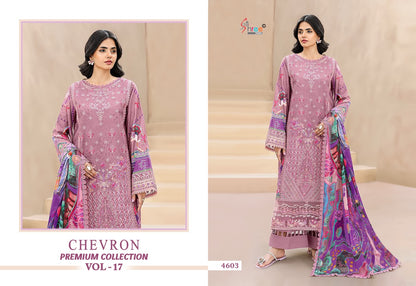 Chevron Vol 17 Premium Collection Shree Fabs Cotton Pakistani Patch Work Suits Wholesaler