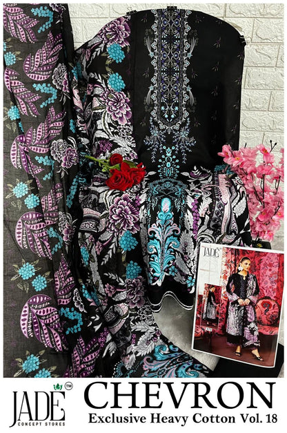Chevron Vol 18 Jade Mix Cotton Karachi Salwar Suits Wholesaler India