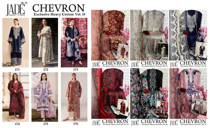 Chevron Vol 18 Jade Mix Cotton Karachi Salwar Suits Wholesaler India