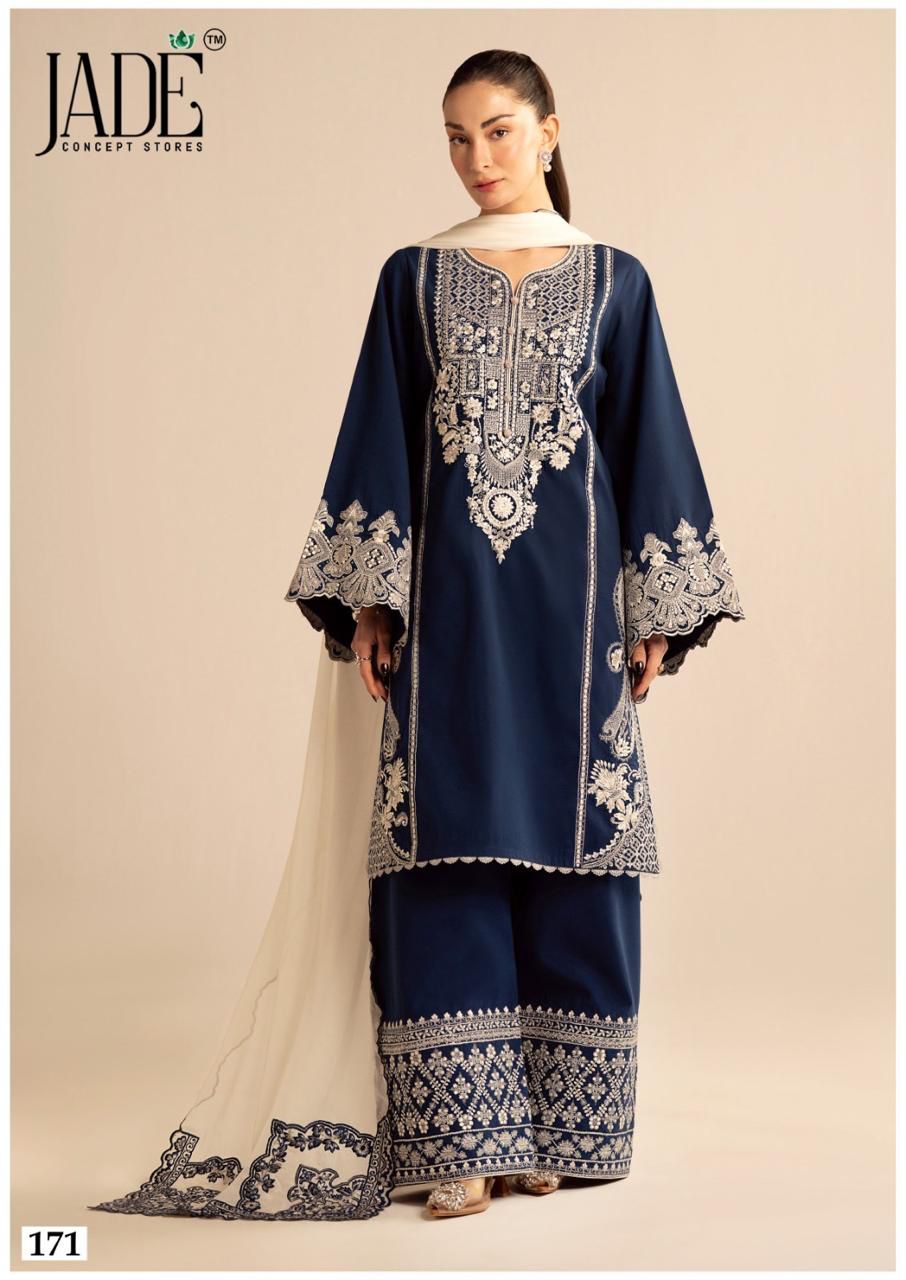 Chevron Vol 18 Jade Mix Cotton Karachi Salwar Suits Wholesaler India
