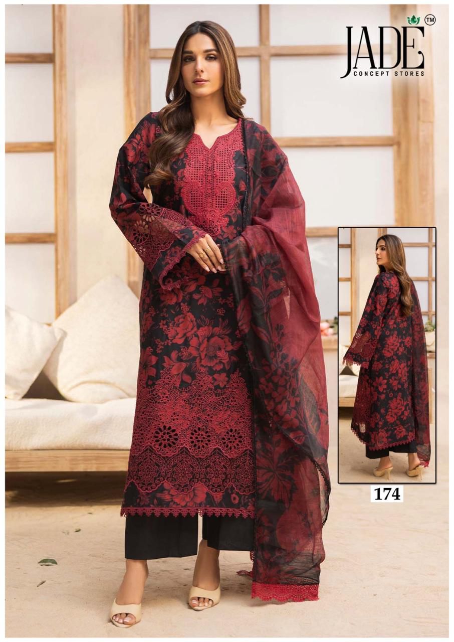 Chevron Vol 18 Jade Mix Cotton Karachi Salwar Suits Wholesaler India