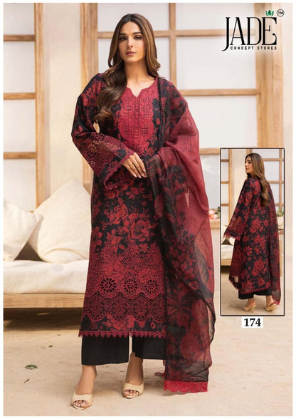 Chevron Vol 18 Jade Mix Cotton Karachi Salwar Suits Wholesaler India