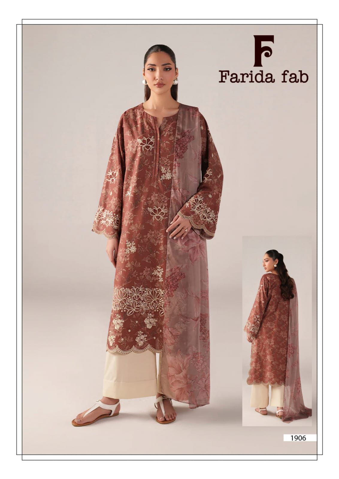 Chevron Vol 19 Farida Fab Lawn Cotton Karachi Salwar Suits Wholesaler Gujarat