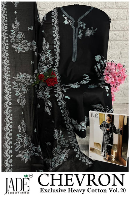 Chevron Vol 20 Jade Mix Cotton Karachi Salwar Suits Exporter Ahmedabad