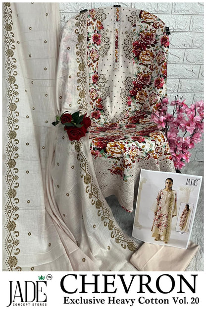 Chevron Vol 20 Jade Mix Cotton Karachi Salwar Suits Exporter Ahmedabad