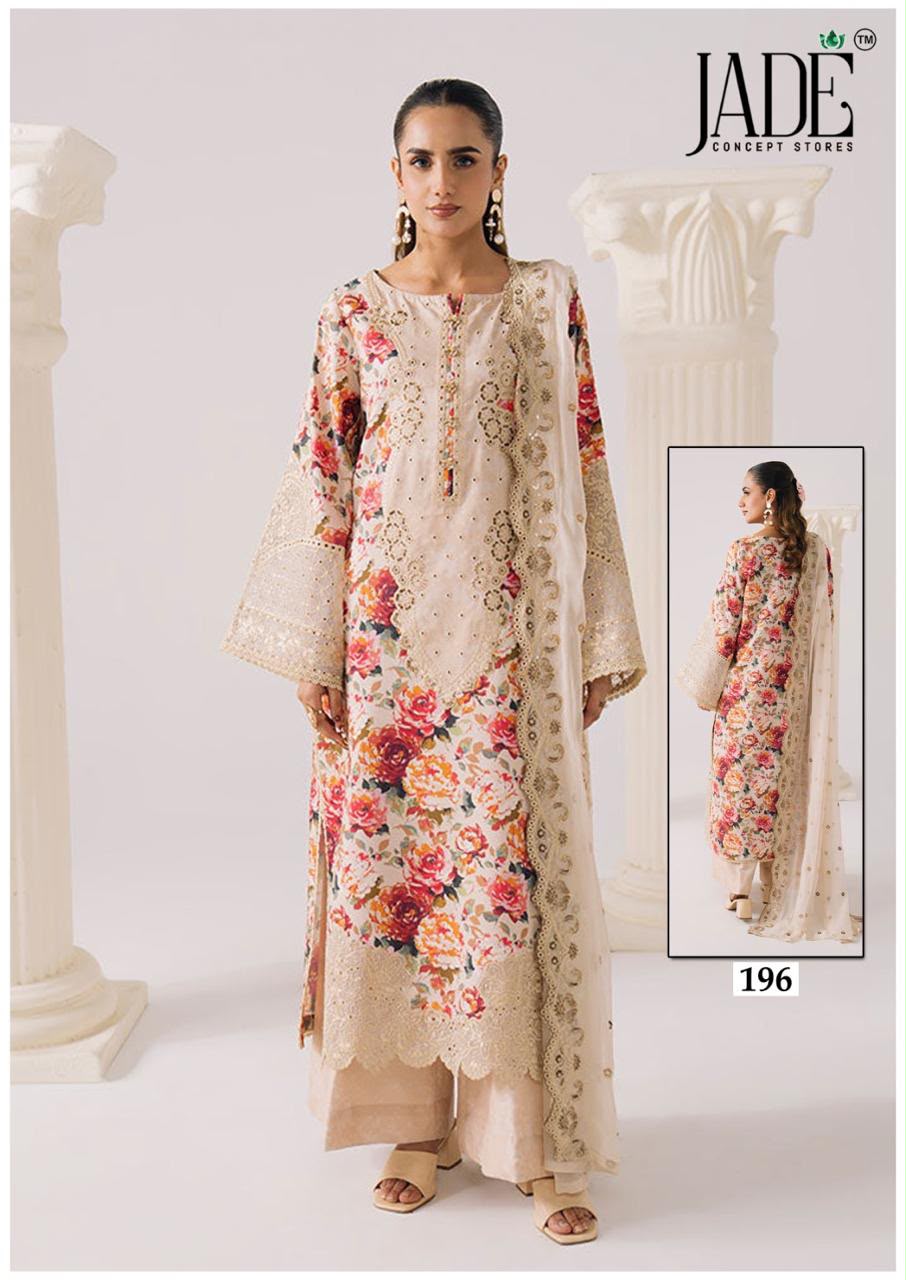 Chevron Vol 20 Jade Mix Cotton Karachi Salwar Suits Exporter Ahmedabad