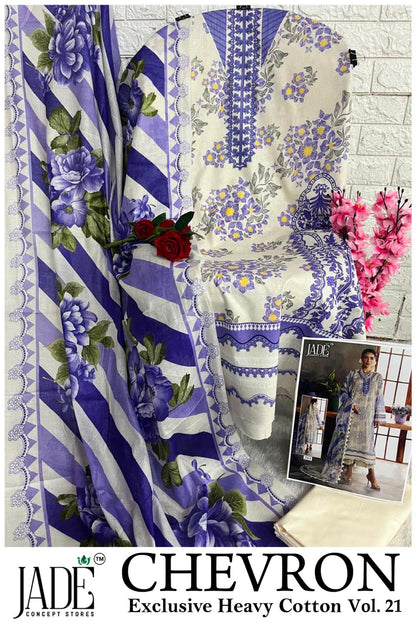 Chevron Vol 21 Jade Cotton Karachi Salwar Suits Wholesaler Gujarat