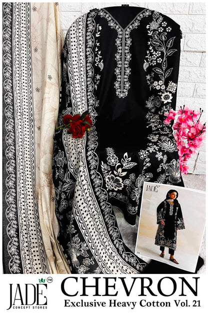Chevron Vol 21 Jade Cotton Karachi Salwar Suits Wholesaler Gujarat