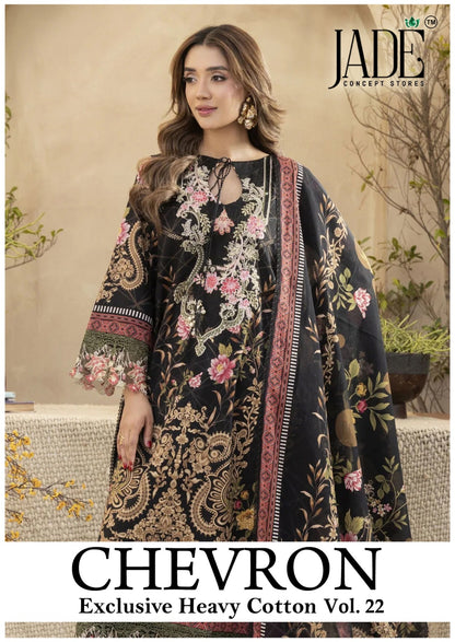 Chevron Vol 22 Jade Cotton Karachi Salwar Suits Wholesaler Ahmedabad