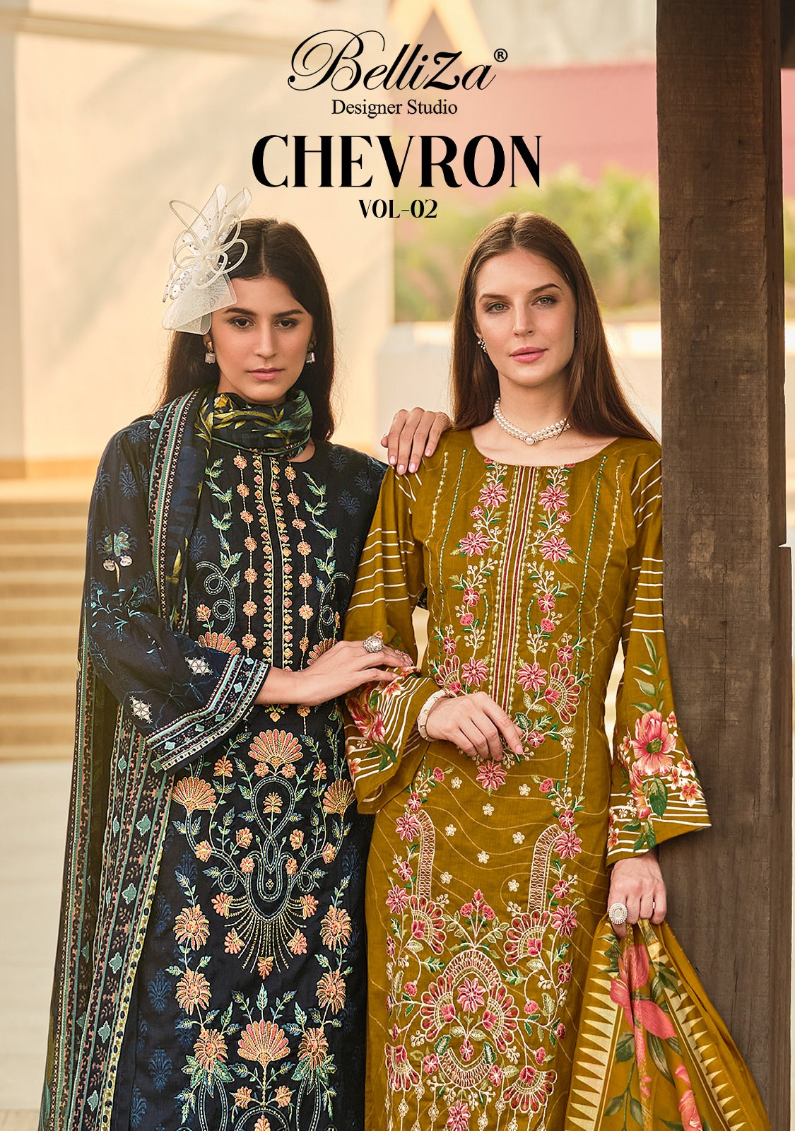 Chevron Vol 2 Belliza Designer Studio Cotton Karachi Salwar Suits Exporter Gujarat