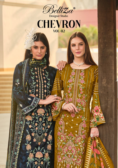 Chevron Vol 2 Belliza Designer Studio Cotton Karachi Salwar Suits Exporter Gujarat