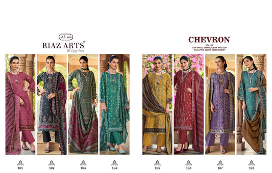 Chevron Vol 2 Riaz Art Cotton Karachi Salwar Suits Supplier