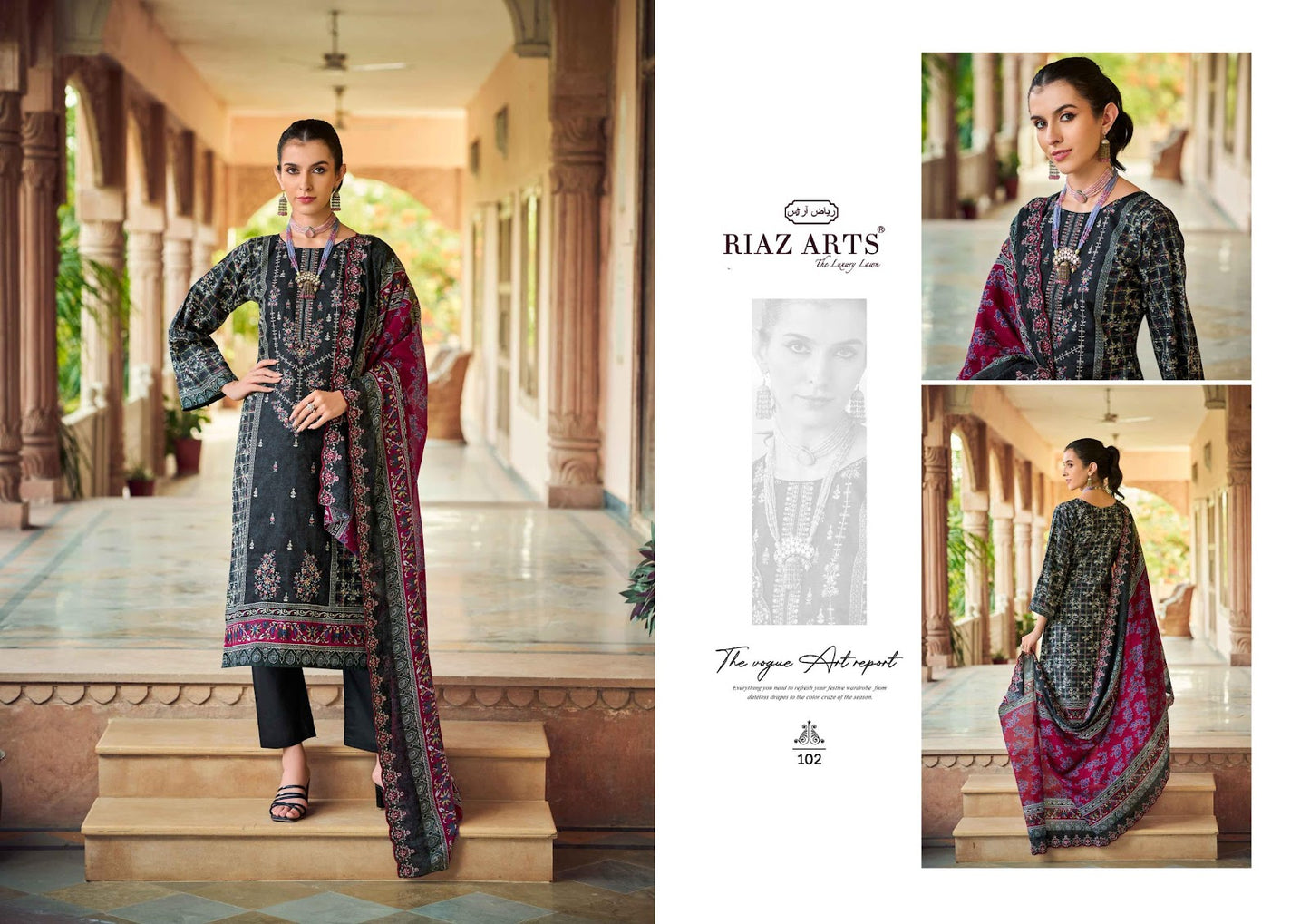 Chevron Vol 2 Riaz Art Cotton Karachi Salwar Suits Supplier