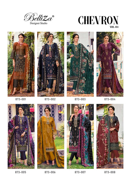 Chevron Vol 4 Belliza Designer Studio Cotton Karachi Salwar Suits Wholesale Price