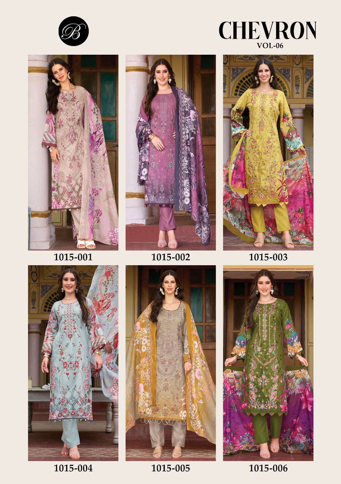 Chevron Vol 6 Belliza Designer Studio Cotton Karachi Salwar Suits Manufacturer Gujarat