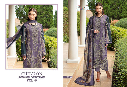 Chevron Vol 9 Premium Collection Shree Fabs Cotton Pakistani Patch Work Suits Supplier