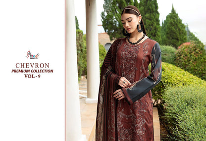Chevron Vol 9 Premium Collection Shree Fabs Cotton Pakistani Patch Work Suits Supplier