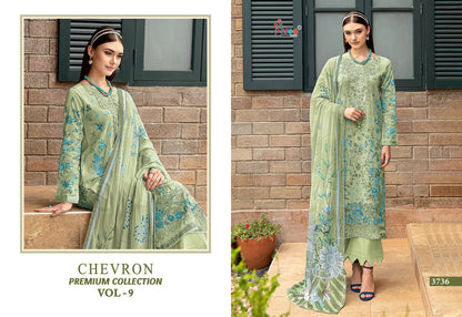 Chevron Vol 9 Premium Collection Shree Fabs Cotton Pakistani Patch Work Suits Supplier