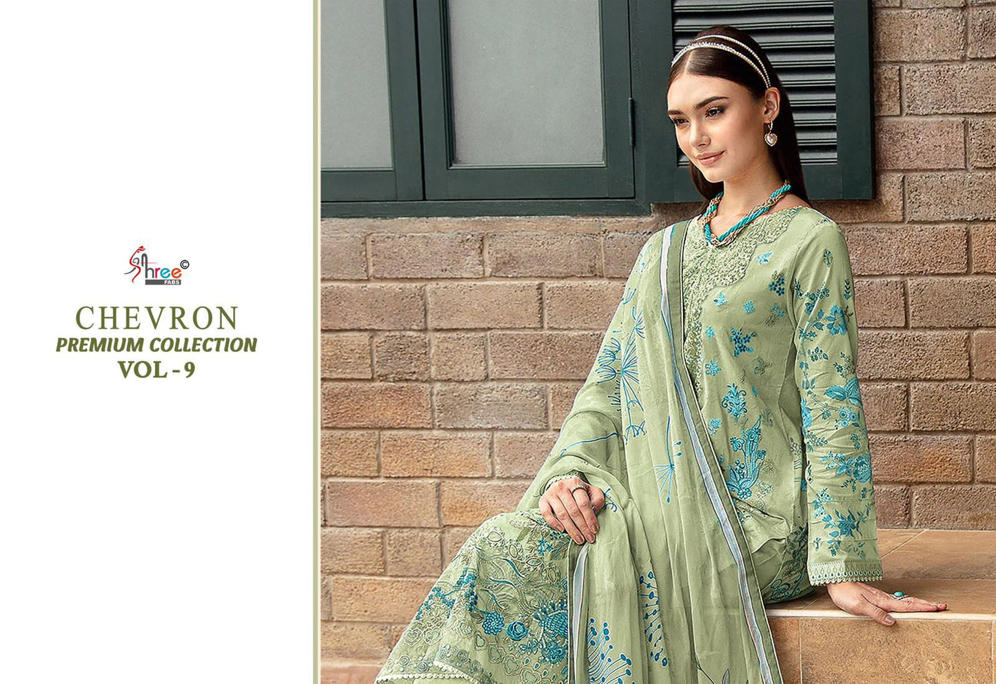 Chevron Vol 9 Premium Collection Shree Fabs Cotton Pakistani Patch Work Suits Supplier