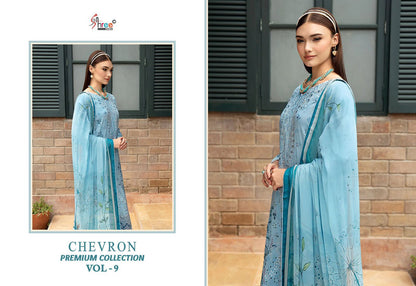 Chevron Vol 9 Premium Collection Shree Fabs Cotton Pakistani Patch Work Suits Supplier
