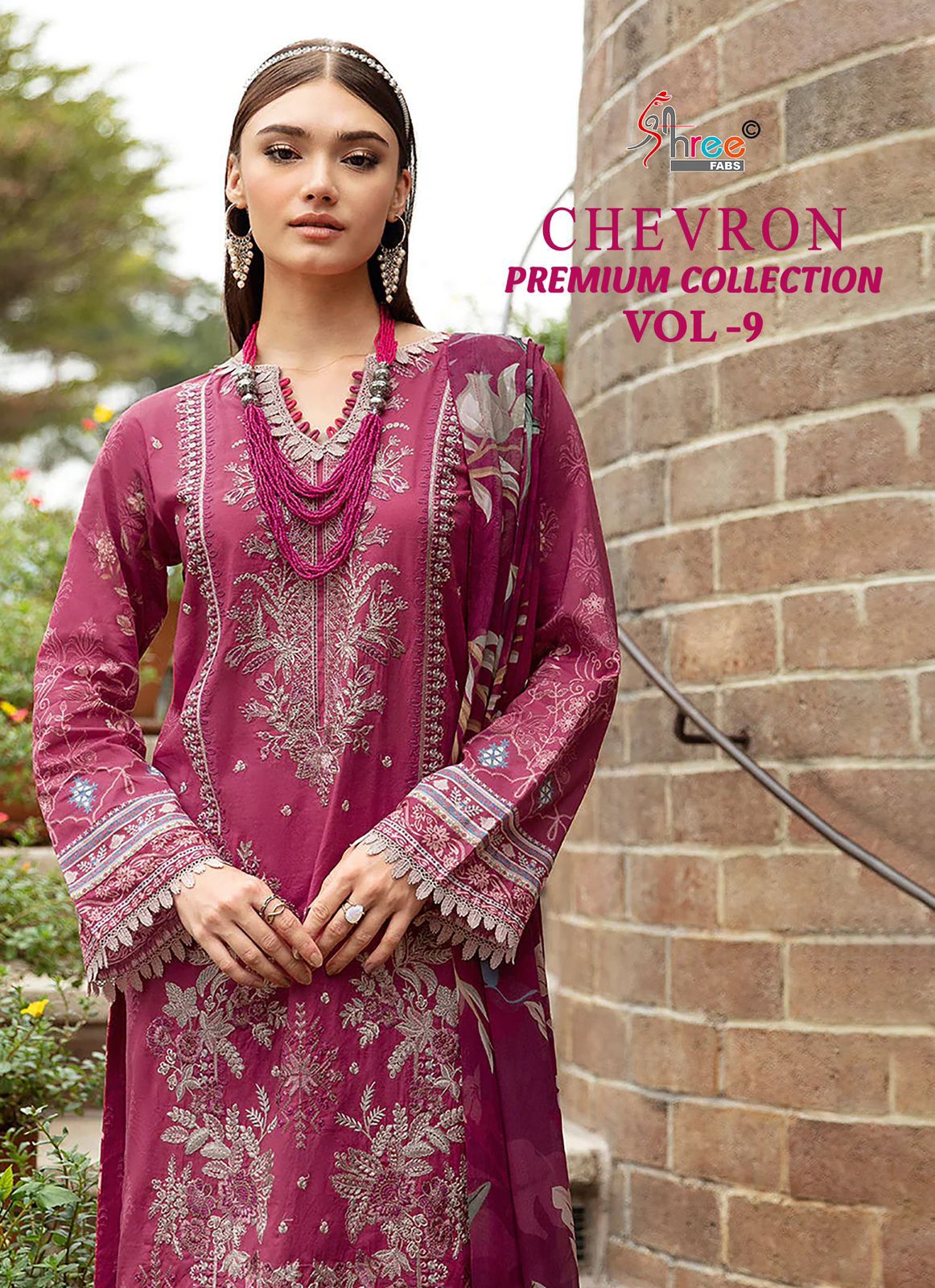 Chevron Vol 9 Premium Collection Shree Fabs Cotton Pakistani Patch Work Suits Supplier