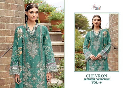 Chevron Vol 9 Premium Collection Shree Fabs Cotton Pakistani Patch Work Suits Supplier