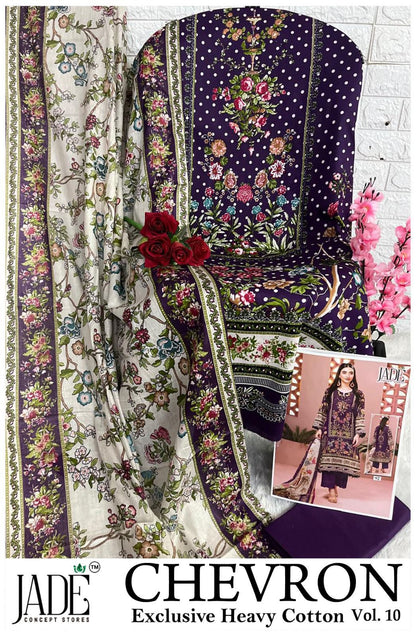 शेवरॉन वॉल्यूम 10 एक्सक्लूसिव हैवी कॉटन जेड लॉन कराची सलवार सूट थोक मूल्य