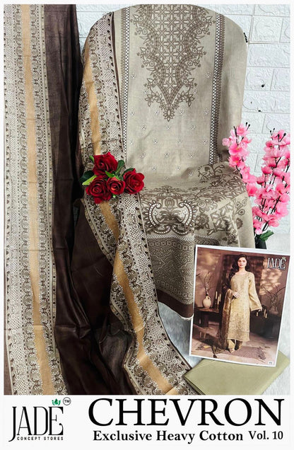 शेवरॉन वॉल्यूम 10 एक्सक्लूसिव हैवी कॉटन जेड लॉन कराची सलवार सूट थोक मूल्य